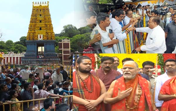 Simhachalam : సింహాద్రి అప్పన నిజరూప దర్శనం.. భక్తులకు ఇక్కట్లు.. స్వరూపానందేంద్ర సరస్వతి ఆగ్రహం..