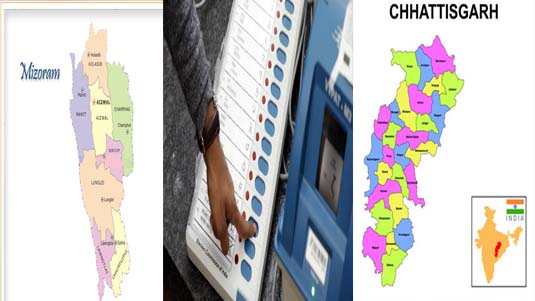 ASSEMBLY ELECTIONS :  మిజోరాం, ఛత్తీస్‌గడ్‌లో అసెంబ్లీ ఎన్నికల పోలింగ్ ప్రారంభం..