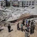 Israel bomb Hospital : గాజాలో ఆస్పత్రులు, పాఠశాలపై బాంబు దాడులు.. 22 మంది మృతి