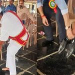 Collector Bhavesh Mishra : అటెండర్ తో బూట్లు మోయించిన కలెక్టర్.. ఫొటోలు వైరల్