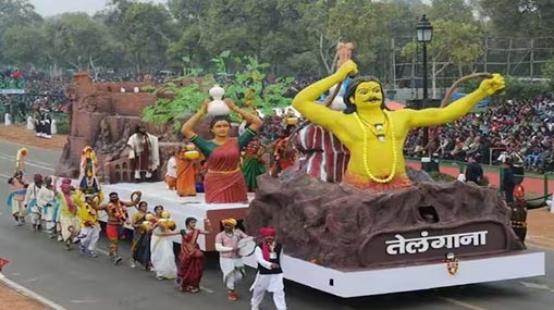 Republic Day 2024 : ఢిల్లీ రిపబ్లిక్ డే వేడుకల్లో తెలంగాణ శకటం..”జయ జయహే తెలంగాణ”