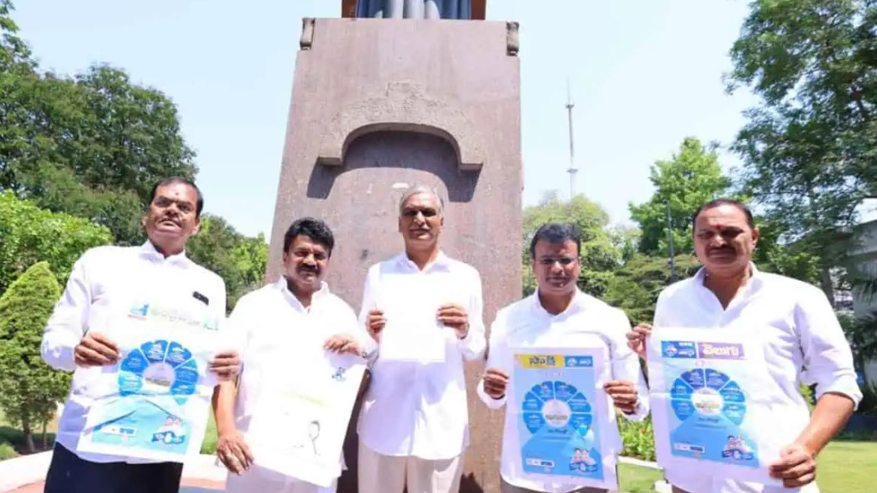Congress Leaders Fires on Harishrao: రాజీనామా పేరుతో హరీశ్ రావు డ్రామా: కాంగ్రెస్ నేతలు