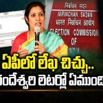 Purandeswari Letter : ఏపీ పాలిటిక్స్ లో లేఖ చిచ్చు.. పురందేశ్వరి లెటర్ లో ఏముంది ?
