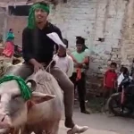 Man Voted with Buffalo:  దున్నపోతుపై వచ్చి తన తొలిసారి ఓటును వినియోగించుకున్న యువకుడు.. వీడియో వైరల్!