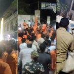 Hanuman Shobha Yatra Tension: హనుమాన్ ర్యాలీలో ఉద్రిక్తత.. కత్తితో వ్యక్తి హంగామా.. పోలీసు వాహనం డ్యామేజ్!