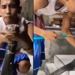 Snake Bathing Viral Video: వీడెవడ్రా బాబు.. పాముకు స్నానం చేయిస్తున్నాడు!
