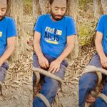 Snake Viral Video: బాప్రే.. యువకుడిని చుట్టేసిన పాము.. పెద్ద పెద్దగా ఏడుస్తూ.. వైరల్ వీడియో